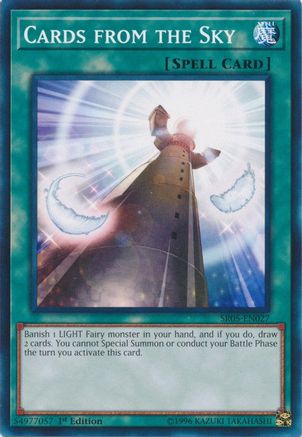 Cards from the Sky (SR05-EN027) - Structure Deck: Wave of Light 1st Edition - Premium Yugioh Single from Konami - Just $0.25! Shop now at Game Crave Tournament Store