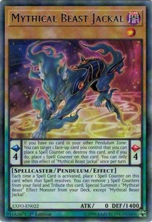Mythical Beast Jackal (EXFO-EN022) - Extreme Force 1st Edition - Premium Yugioh Single from Konami - Just $0.36! Shop now at Game Crave Tournament Store