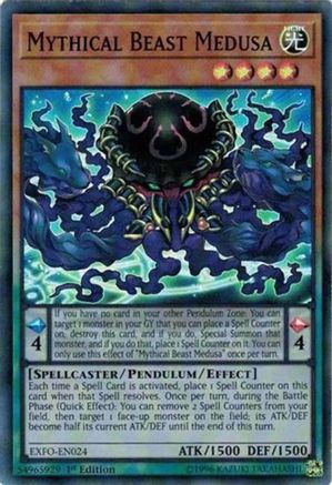Mythical Beast Medusa (EXFO-EN024) - Extreme Force Unlimited - Premium Yugioh Single from Konami - Just $0.25! Shop now at Game Crave Tournament Store