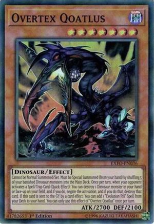 Overtex Qoatlus (EXFO-EN036) - Extreme Force Unlimited - Premium Yugioh Single from Konami - Just $0.37! Shop now at Game Crave Tournament Store