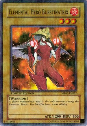 Elemental HERO Burstinatrix (MF03-EN002) - Mattel Action Figure Promos: Series 3 Limited - Premium Yugioh Single from Konami - Just $287.75! Shop now at Game Crave Tournament Store