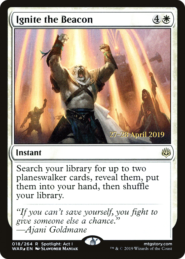 Ignite the Beacon (PWAR-18S) - War of the Spark Promos Foil - Premium MTG Single from Wizards of the Coast - Just $0.23! Shop now at Game Crave Tournament Store