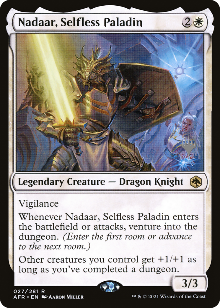 Nadaar, Selfless Paladin (PAFR-27P) - Adventures in the Forgotten Realms Promos - Premium MTG Single from Wizards of the Coast - Just $1.88! Shop now at Game Crave Tournament Store