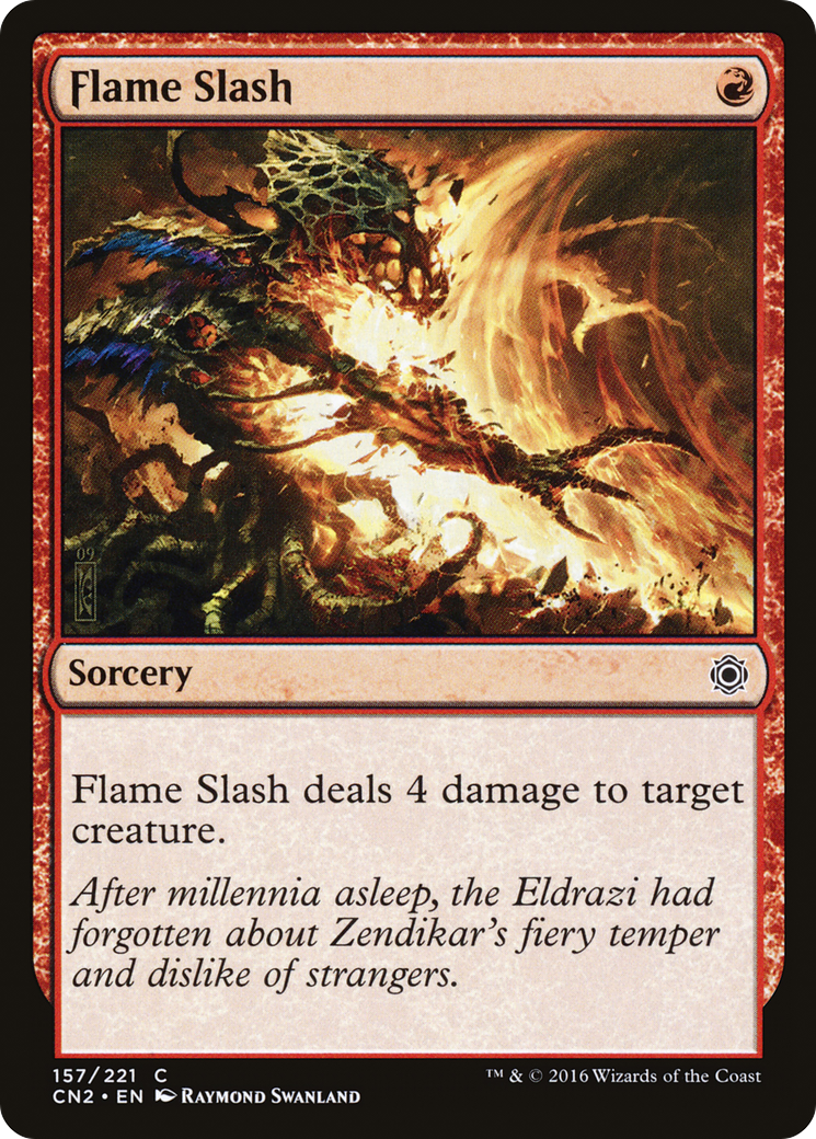 Flame Slash (CN2-157) - Conspiracy: Take the Crown Foil - Premium MTG Single from Wizards of the Coast - Just $2.68! Shop now at Game Crave Tournament Store