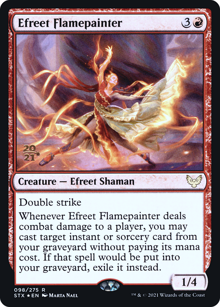 Efreet Flamepainter (PSTX-98S) - Strixhaven: School of Mages Promos Foil - Premium MTG Single from Wizards of the Coast - Just $0.15! Shop now at Game Crave Tournament Store