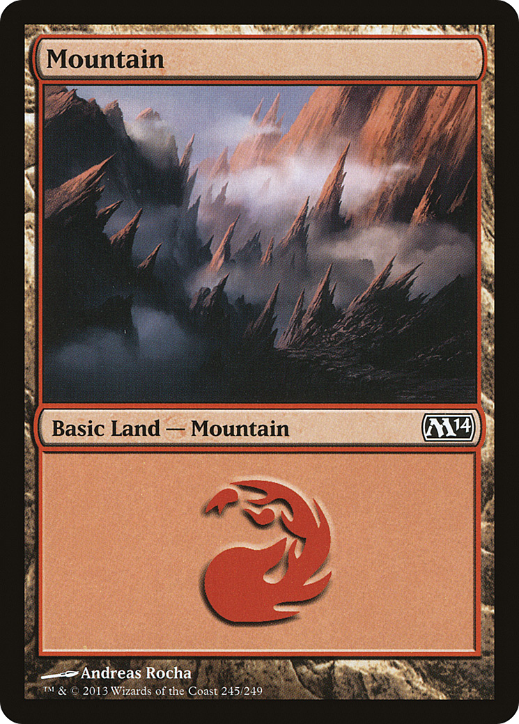 Mountain (M14-245) - Magic 2014 Foil - Premium MTG Single from Wizards of the Coast - Just $0.08! Shop now at Game Crave Tournament Store