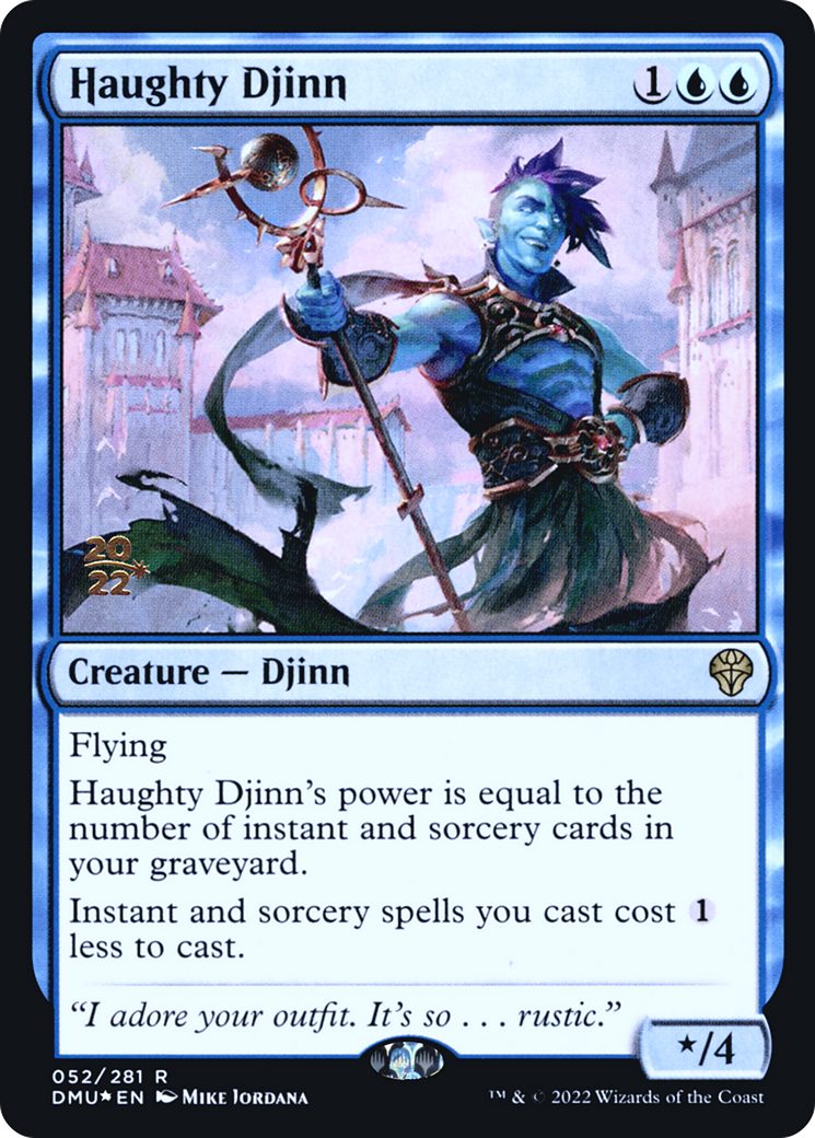 Haughty Djinn (PDMU-52S) - Dominaria United Promos Foil - Premium MTG Single from Wizards of the Coast - Just $0.71! Shop now at Game Crave Tournament Store