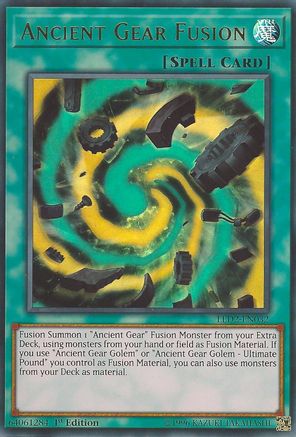 Ancient Gear Fusion (LED2-EN032) - Legendary Duelists: Ancient Millennium 1st Edition - Premium Yugioh Single from Konami - Just $4.39! Shop now at Game Crave Tournament Store