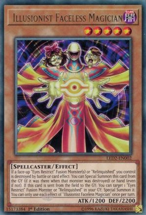 Illusionist Faceless Magician (LED2-EN002) - Legendary Duelists: Ancient Millennium 1st Edition - Premium Yugioh Single from Konami - Just $0.36! Shop now at Game Crave Tournament Store