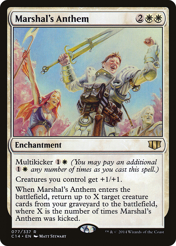 Marshal's Anthem (C14-077) - Commander 2014 - Premium MTG Single from Wizards of the Coast - Just $0.08! Shop now at Game Crave Tournament Store
