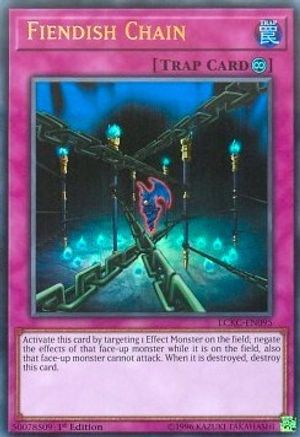 Fiendish Chain (LCKC-EN095) - Legendary Collection Kaiba Unlimited - Premium Yugioh Single from Konami - Just $0.38! Shop now at Game Crave Tournament Store