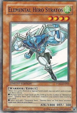 Elemental HERO Stratos (PT03-EN002) - Pharaoh Tour Promos Limited - Premium Yugioh Single from Konami - Just $10.38! Shop now at Game Crave Tournament Store