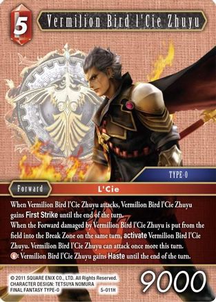 Vermilion Bird l'Cie Zhuyu (OPUS V) - Premium Final Fantasy Single from Opus V - Just $0.25! Shop now at Game Crave Tournament Store
