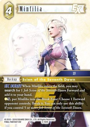 Minfilia EX (OPUS V) Foil - Premium Final Fantasy Single from Opus V - Just $1.94! Shop now at Game Crave Tournament Store