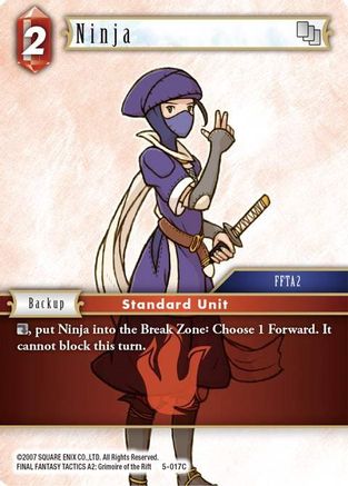 Ninja (Fire) (OPUS V) - Premium Final Fantasy Single from Opus V - Just $0.25! Shop now at Game Crave Tournament Store