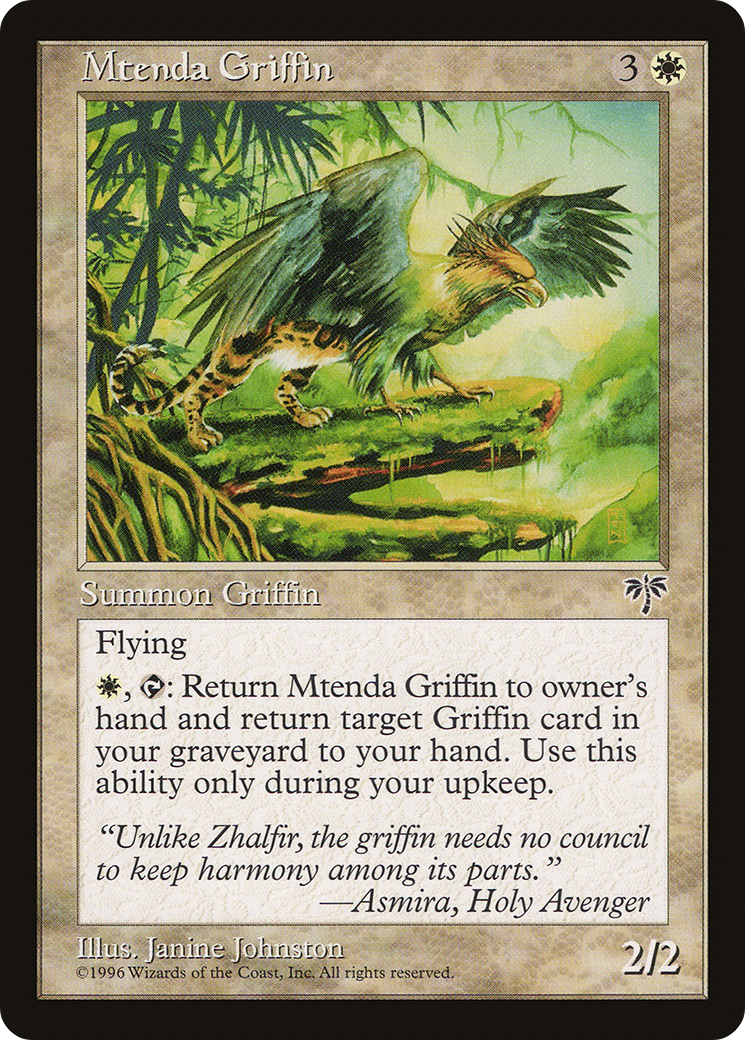 Mtenda Griffin (MIR-028) - Mirage - Premium MTG Single from Wizards of the Coast - Just $0.08! Shop now at Game Crave Tournament Store