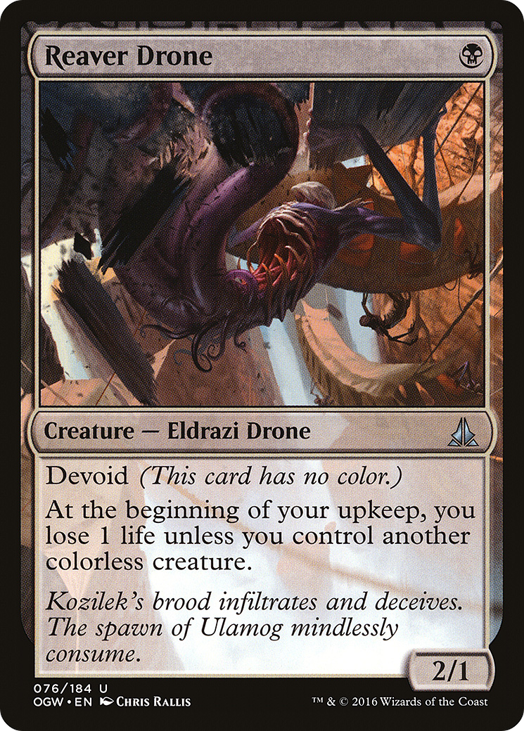 Reaver Drone (OGW-076) - Oath of the Gatewatch: (devoid) Foil - Premium MTG Single from Wizards of the Coast - Just $0.09! Shop now at Game Crave Tournament Store