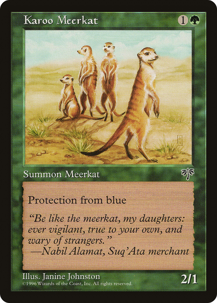 Karoo Meerkat (MIR-225) - Mirage - Premium MTG Single from Wizards of the Coast - Just $0.08! Shop now at Game Crave Tournament Store
