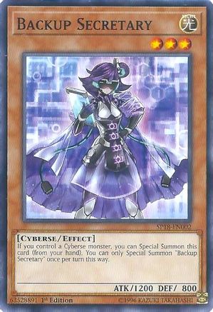 Backup Secretary (SP18-EN002) - Star Pack VRAINS 1st Edition - Premium Yugioh Single from Konami - Just $0.25! Shop now at Game Crave Tournament Store