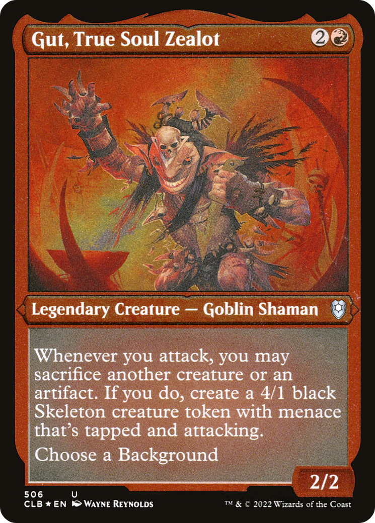 Gut, True Soul Zealot (CLB-506) - Commander Legends: Battle for Baldur's Gate Etched Foil - Premium MTG Single from Wizards of the Coast - Just $0.08! Shop now at Game Crave Tournament Store