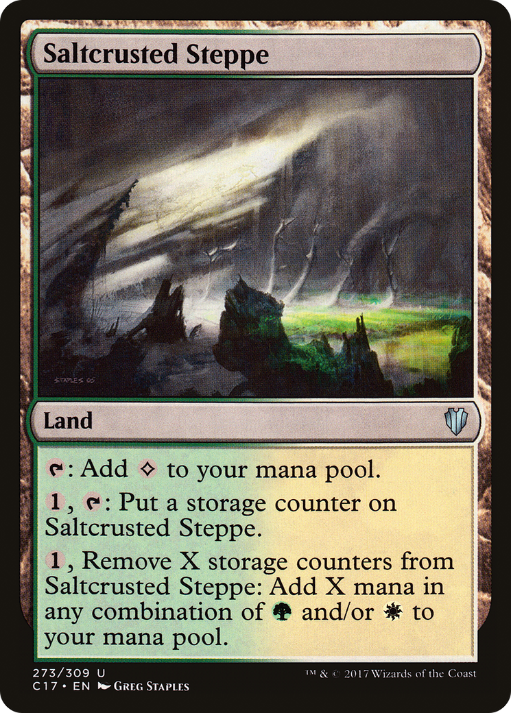 Saltcrusted Steppe (C17-273) - Commander 2017 - Premium MTG Single from Wizards of the Coast - Just $0.25! Shop now at Game Crave Tournament Store