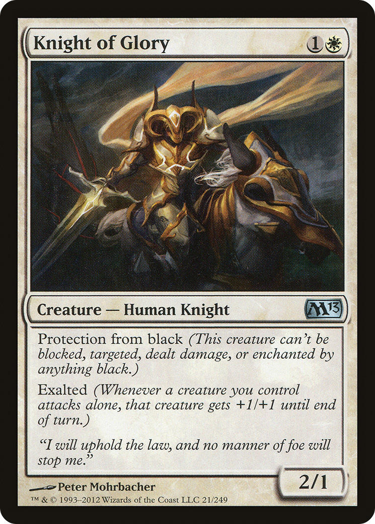 Knight of Glory (M13-021) - Magic 2013 - Premium MTG Single from Wizards of the Coast - Just $0.08! Shop now at Game Crave Tournament Store