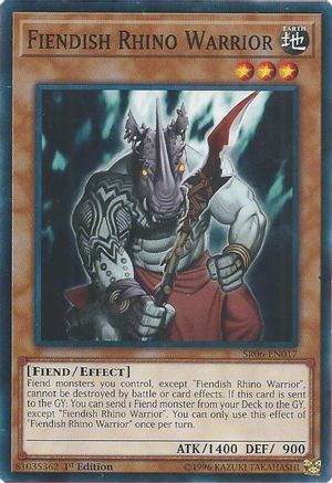 Fiendish Rhino Warrior (SR06-EN017) - Structure Deck: Lair of Darkness 1st Edition - Premium Yugioh Single from Konami - Just $0.54! Shop now at Game Crave Tournament Store