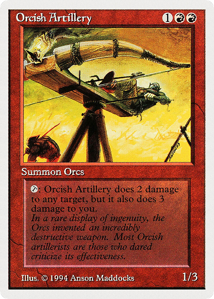 Orcish Artillery (SUM-168) - Summer Magic / Edgar - Premium MTG Single from Wizards of the Coast - Just $0! Shop now at Game Crave Tournament Store