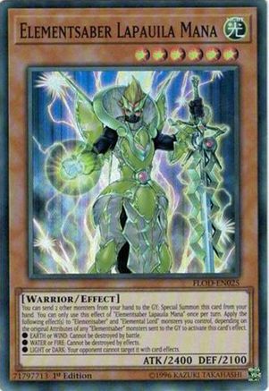 Elementsaber Lapauila Mana (FLOD-EN025) - Flames of Destruction Unlimited - Premium Yugioh Single from Konami - Just $0.08! Shop now at Game Crave Tournament Store