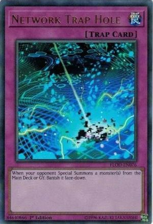 Network Trap Hole (FLOD-EN076) - Flames of Destruction 1st Edition - Premium Yugioh Single from Konami - Just $0.91! Shop now at Game Crave Tournament Store