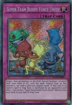 Super Team Buddy Force Unite! (FLOD-EN081) - Flames of Destruction Unlimited - Premium Yugioh Single from Konami - Just $0.43! Shop now at Game Crave Tournament Store