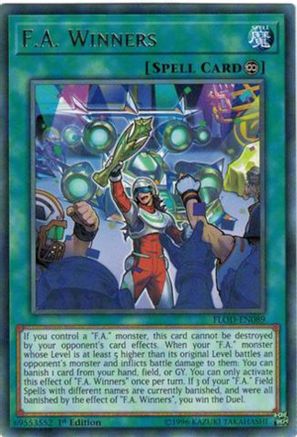F.A. Winners (FLOD-EN089) - Flames of Destruction Unlimited - Premium Yugioh Single from Konami - Just $0.25! Shop now at Game Crave Tournament Store