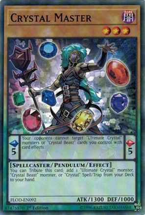 Crystal Master (FLOD-EN092) - Flames of Destruction 1st Edition - Premium Yugioh Single from Konami - Just $0.25! Shop now at Game Crave Tournament Store