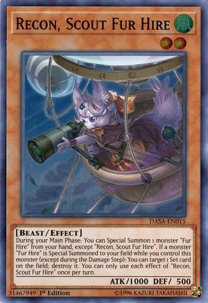 Recon, Scout Fur Hire (DASA-EN015) - Dark Saviors 1st Edition - Premium Yugioh Single from Konami - Just $0.25! Shop now at Game Crave Tournament Store