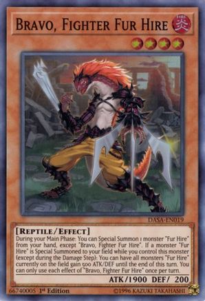 Bravo, Fighter Fur Hire (DASA-EN019) - Dark Saviors 1st Edition - Premium Yugioh Single from Konami - Just $0.25! Shop now at Game Crave Tournament Store