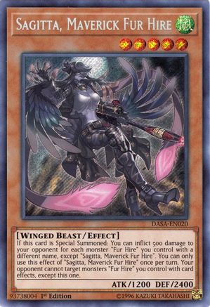 Sagitta, Maverick Fur Hire (DASA-EN020) - Dark Saviors 1st Edition - Premium Yugioh Single from Konami - Just $0.09! Shop now at Game Crave Tournament Store