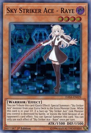 Sky Striker Ace - Raye (DASA-EN029) - Dark Saviors 1st Edition - Premium Yugioh Single from Konami - Just $0.28! Shop now at Game Crave Tournament Store