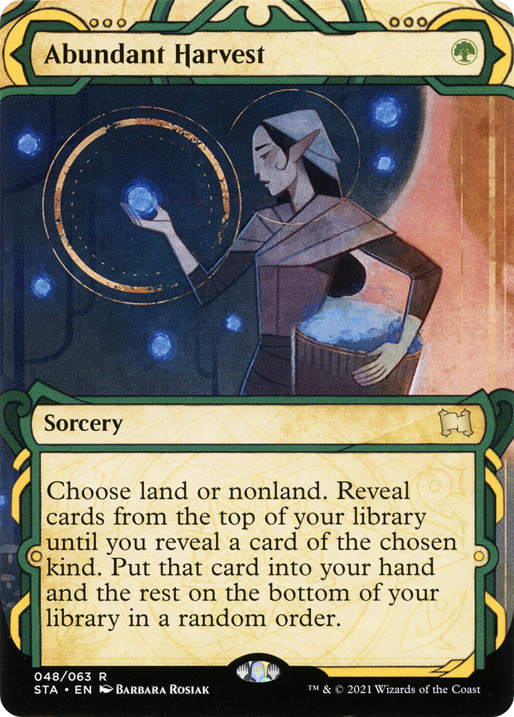 Abundant Harvest (STA-048) - Strixhaven Mystical Archive: (Showcase) (Borderless) Etched Foil - Premium MTG Single from Wizards of the Coast - Just $0.21! Shop now at Game Crave Tournament Store
