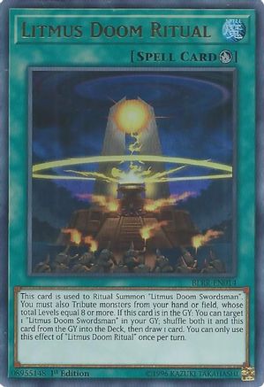 Litmus Doom Ritual (BLRR-EN014) - Battles of Legend: Relentless Revenge 1st Edition - Premium Yugioh Single from Konami - Just $0.25! Shop now at Game Crave Tournament Store