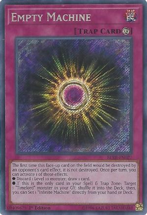 Empty Machine (BLRR-EN027) - Battles of Legend: Relentless Revenge 1st Edition - Premium Yugioh Single from Konami - Just $1.40! Shop now at Game Crave Tournament Store