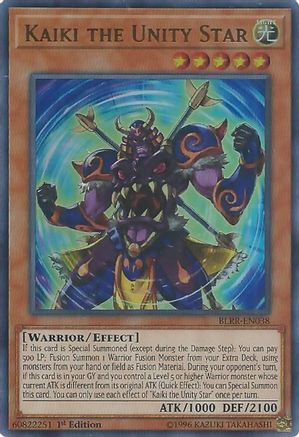 Kaiki the Unity Star (BLRR-EN038) - Battles of Legend: Relentless Revenge 1st Edition - Premium Yugioh Single from Konami - Just $0.25! Shop now at Game Crave Tournament Store