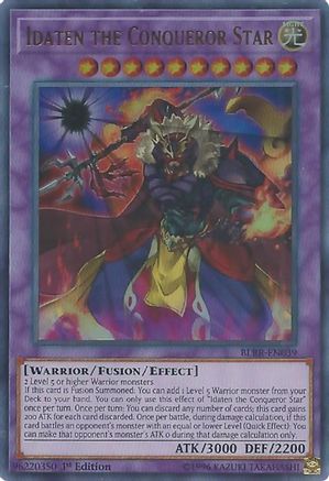 Idaten the Conqueror Star (BLRR-EN039) - Battles of Legend: Relentless Revenge 1st Edition - Premium Yugioh Single from Konami - Just $0.73! Shop now at Game Crave Tournament Store