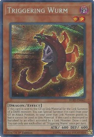 Triggering Wurm (BLRR-EN042) - Battles of Legend: Relentless Revenge 1st Edition - Premium Yugioh Single from Konami - Just $0.25! Shop now at Game Crave Tournament Store