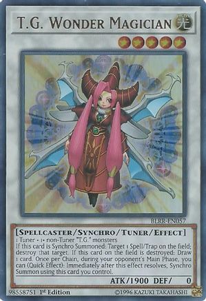 T.G. Wonder Magician (BLRR-EN057) - Battles of Legend: Relentless Revenge 1st Edition - Premium Yugioh Single from Konami - Just $0.25! Shop now at Game Crave Tournament Store