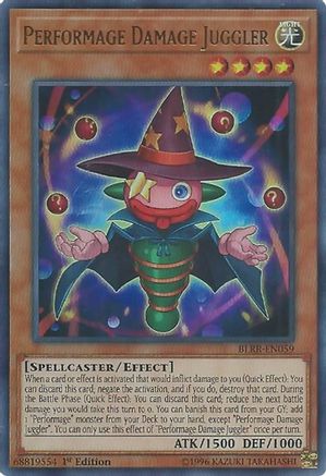 Performage Damage Juggler (BLRR-EN059) - Battles of Legend: Relentless Revenge 1st Edition - Premium Yugioh Single from Konami - Just $0.50! Shop now at Game Crave Tournament Store