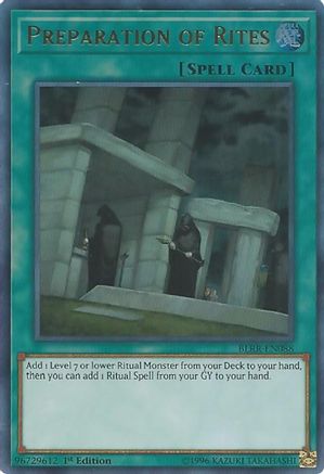 Preparation of Rites (BLRR-EN088) - Battles of Legend: Relentless Revenge 1st Edition - Premium Yugioh Single from Konami - Just $0.97! Shop now at Game Crave Tournament Store