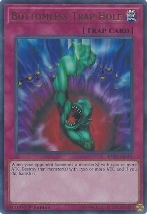 Bottomless Trap Hole (BLRR-EN101) - Battles of Legend: Relentless Revenge 1st Edition - Premium Yugioh Single from Konami - Just $3.84! Shop now at Game Crave Tournament Store