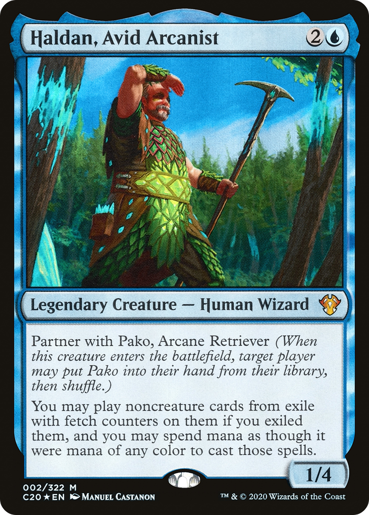 Haldan, Avid Arcanist (C20-002) - Commander 2020 Foil - Premium MTG Single from Wizards of the Coast - Just $0.16! Shop now at Game Crave Tournament Store