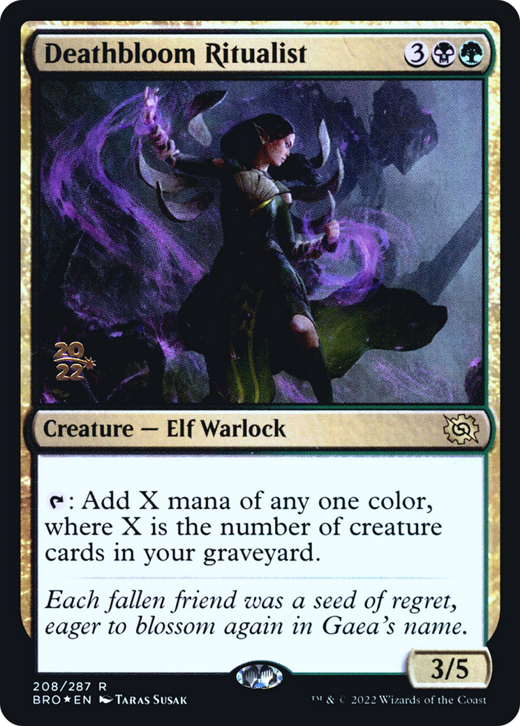 Deathbloom Ritualist (PBRO-208S) - The Brothers' War Promos Foil - Premium MTG Single from Wizards of the Coast - Just $0.74! Shop now at Game Crave Tournament Store