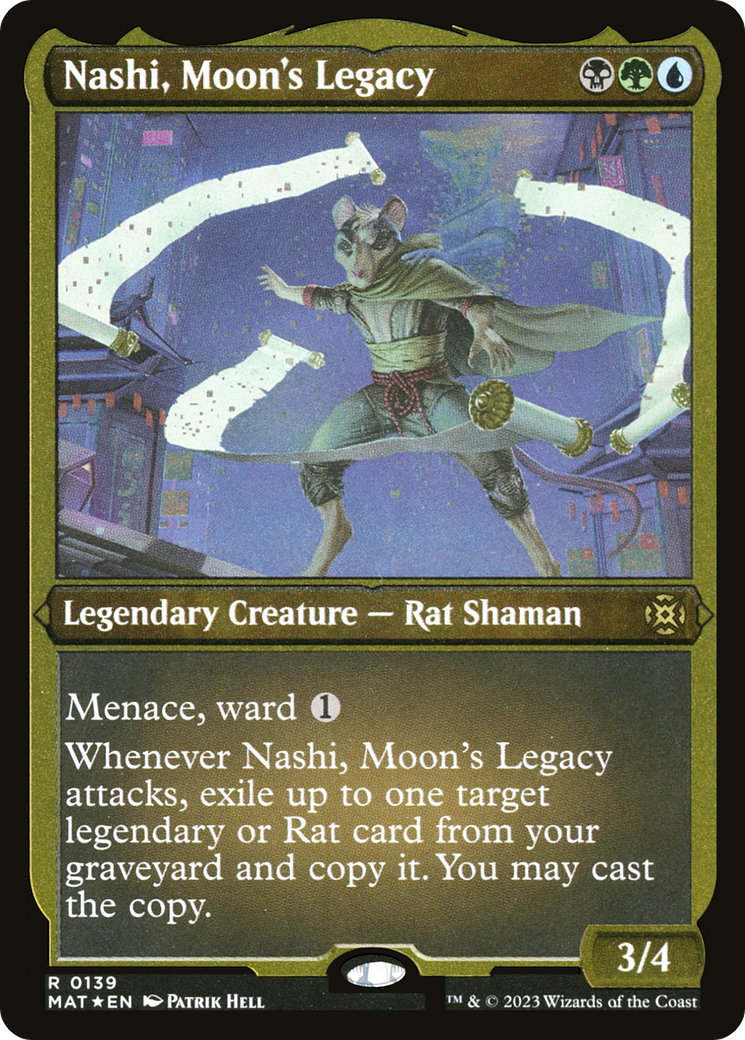 Nashi, Moon's Legacy (MAT-139) - March of the Machine: The Aftermath Etched Foil - Premium MTG Single from Wizards of the Coast - Just $0.24! Shop now at Game Crave Tournament Store